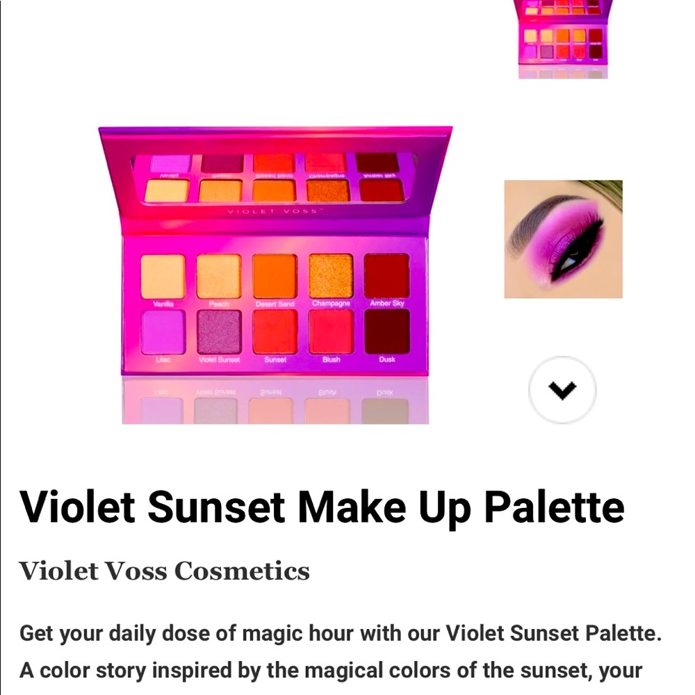 Violet Voss violet sunset pallete never used